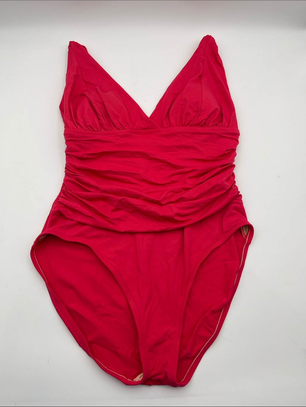 a.n.a Pink Ruched One-Piece Swimsuit